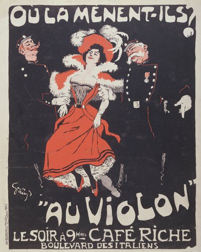Poster for the Café Riche by Jules Alexandre Gruen or Grun
